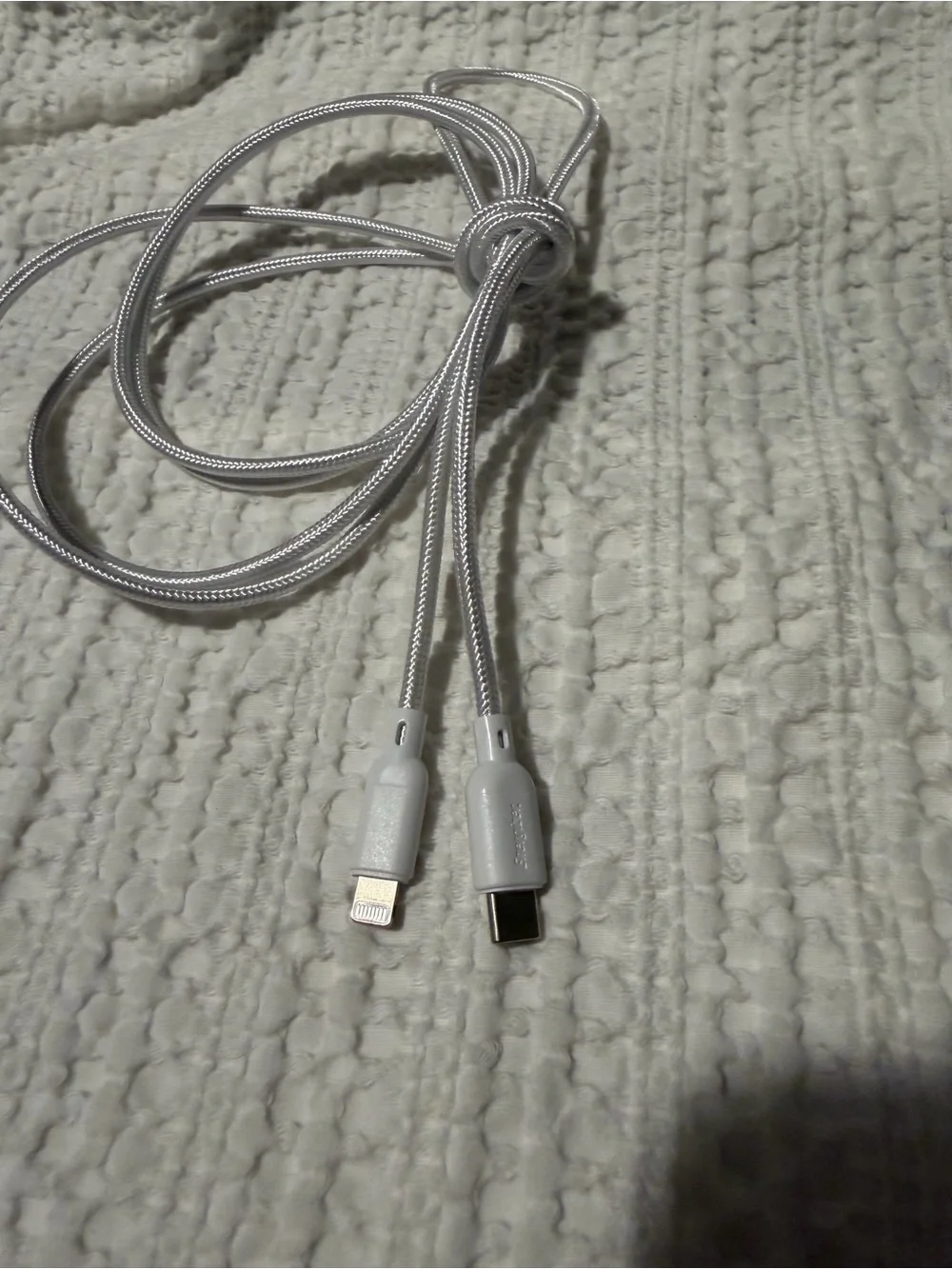 Silver Braided USB-C to Lightning Cable